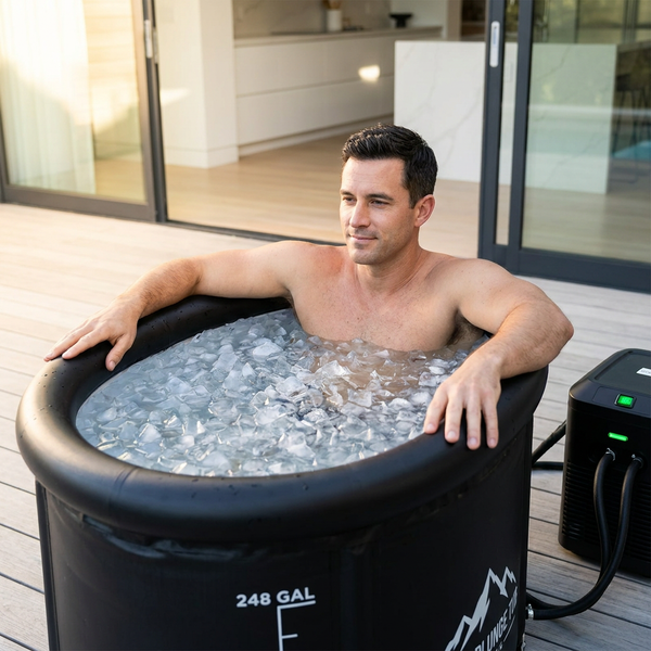 Cold Plunge Tub Built for Daily Recovery, 248 Gallon Capacity, 1 HP Chiller, WiFi Control, Water Treatment Kit